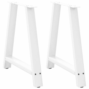 vidaXL Salontafelpoten 2 st A-vormig 80x(72-73) cm staal wit
