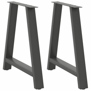 vidaXL Eettafelpoten 2 st A-vormig 80x(72-73) cm staal antraciet