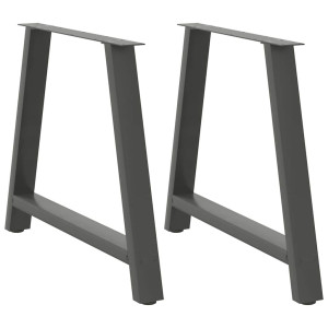 vidaXL Eettafelpoten 2 st A-vormig 100x(72-73) cm staal antraciet