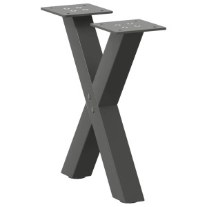 vidaXL Salontafelpoten 2 st X-vormig 37x(30-31) cm staal antraciet