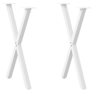 vidaXL Eettafelpoten 2 st X-vormig 50x(72-73) cm staal wit