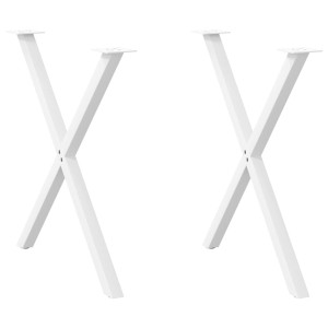 vidaXL Eettafelpoten 2 st X-vormig 80x(72-73) cm staal wit