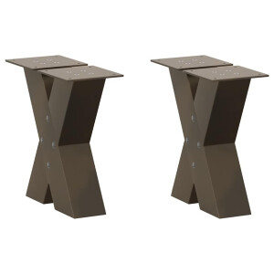 vidaXL Salontafelpoten 2 st X-vormig 40x(30-31) cm staal naturel