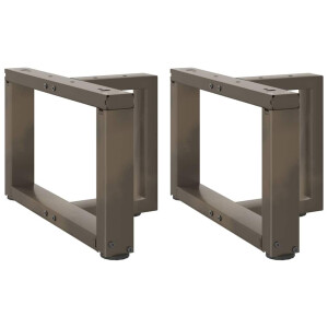 vidaXL Salontafelpoten 2 st T-vormig 40x25x(30-31) cm staal naturel