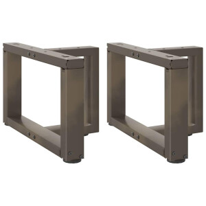 vidaXL Salontafelpoten 2 st T-vormig 50x25x(30-31) cm staal naturel