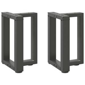 vidaXL Salontafelpoten 2 st T-vormig 28x25x(42-43) cm staal antraciet