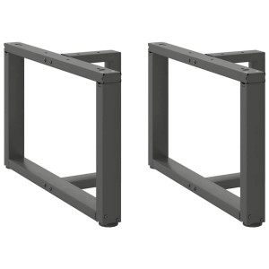 vidaXL Salontafelpoten 2 st T-vormig 60x25x(42-43) cm staal antraciet