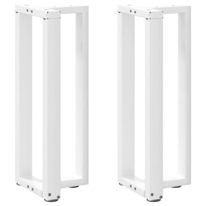 vidaXL Console tafelpoten 2 st T-vormig 38x25x(72-73) cm staal wit