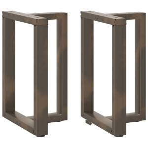 vidaXL Eettafelpoten 2 st T-vormig 60x35x(72-73) cm staal naturel