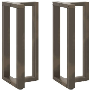 vidaXL Bartafelpoten 2 st T-vormig 50x35x(90-91) cm staal naturel