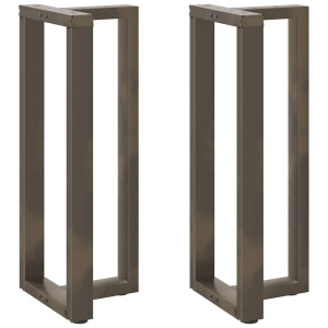vidaXL Bartafelpoten 2 st T-vormig 40x35x(100-101) cm staal naturel