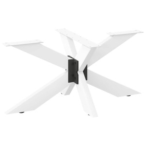 vidaXL Salontafelpoot spider vorm 98x58x(42-43) cm staal wit