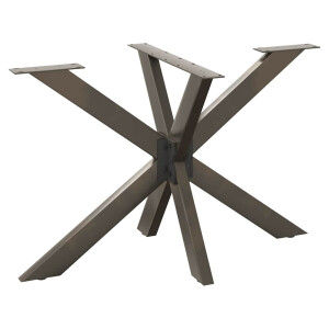 vidaXL Eettafelpoot spider vorm 120x68x(72-73) cm staal naturel