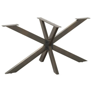 vidaXL Eettafelpoot spider vorm 150x78x(72-73) cm staal naturel