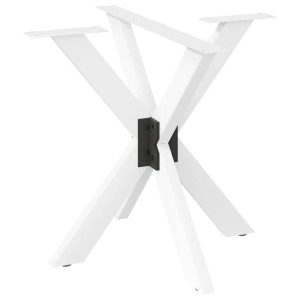 vidaXL Eettafelpoot spider vorm 85x85x(72-73) cm staal wit
