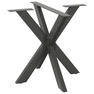 vidaXL Eettafelpoot spider vorm 85x85x(72-73) cm staal antraciet
