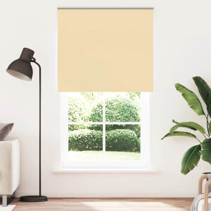 vidaXL Rolgordijn verduisterend 135x230 cm stofbreedte 131,6 cm beige