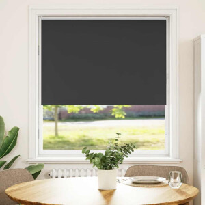 vidaXL Rolgordijn verduisterend 115x130 cm stofbreedte 110,7 cm zwart