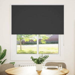vidaXL Rolgordijn verduisterend 120x130 cm stofbreedte 116,6 cm zwart