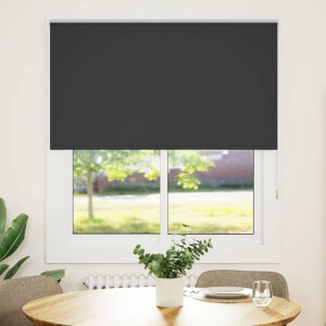 vidaXL Rolgordijn verduisterend 135x130 cm stofbreedte 131,6 cm zwart