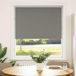 vidaXL Rolgordijn verduisterend 105x130 cm stofbreedte 100,7 cm grijs