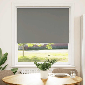 vidaXL Rolgordijn verduisterend 115x150 cm stofbreedte 110,7 cm grijs