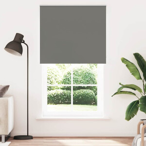 vidaXL Rolgordijn verduisterend 125x230 cm stofbreedte 121,6 cm grijs