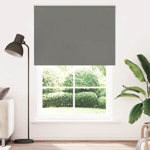 vidaXL Rolgordijn verduisterend 160x230 cm stofbreedte 156,6 cm grijs