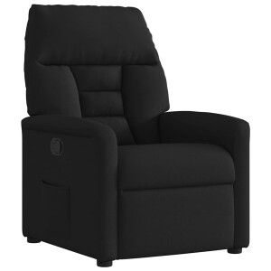 vidaXL Fauteuil verstelbaar stof zwart