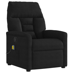 vidaXL Massagestoel microvezelstof zwart