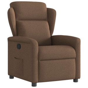 vidaXL Fauteuil verstelbaar stof bruin