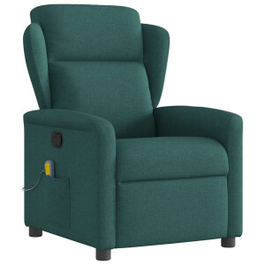 vidaXL Massagestoel verstelbaar stof donkergroen