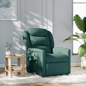 vidaXL Fauteuil verstelbaar stof donkergroen