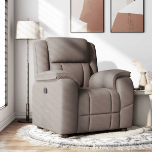 vidaXL Fauteuil verstelbaar stof taupe