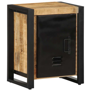 vidaXL Nachtkastje 40x30x51 cm massief ruw mangohout