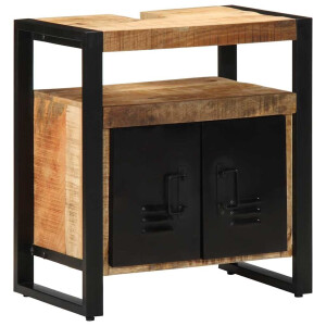 vidaXL Badkamerkast met plank Bruin 55 x 35 x 60 cm Massief Mango Hout