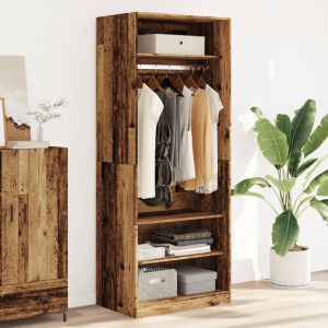 vidaXL Kledingkast 80x50x200 cm bewerkt hout oud hout