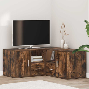 vidaXL Hoekkast 160x40x45 cm bewerkt hout gerookt eikenkleurig