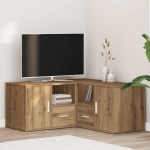 vidaXL Hoekkast 160x40x45 cm bewerkt hout artisanaal eiken