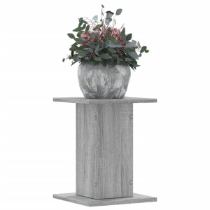 vidaXL Plantenstandaards 2 st 30x30x40 cm bewerkt hout grijs sonoma