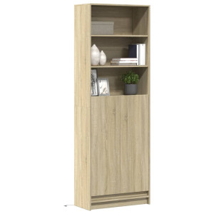 vidaXL Hoge kast met LED 69x32,5x200 cm bewerkt hout sonoma eikenkleur