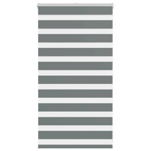 vidaXL Zebra rolgordijn 70x100 cm stofbreedte 65,9 cm donkergrijs