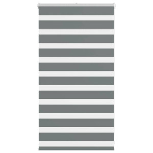vidaXL Zebra rolgordijn 75x100 cm stofbreedte 70,9 cm donkergrijs