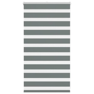 vidaXL Zebra rolgordijn 80x100 cm stofbreedte 75,9 cm donkergrijs