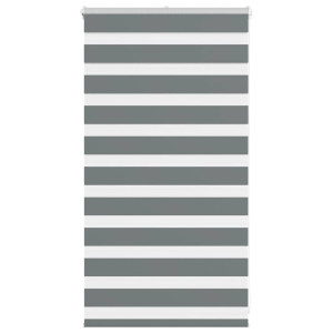vidaXL Zebra rolgordijn 85x100 cm stofbreedte 80,9 cm donkergrijs