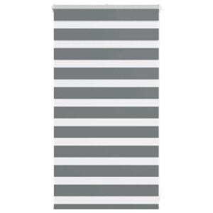 vidaXL Zebra rolgordijn 90x100 cm stofbreedte 85,9 cm donkergrijs
