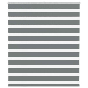 vidaXL Zebra rolgordijn 120x100 cm stofbreedte 115,9 cm donkergrijs