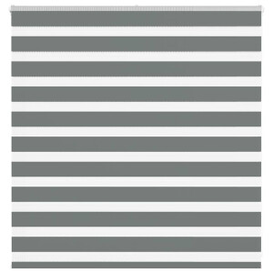 vidaXL Zebra rolgordijn 145x100 cm stofbreedte 140,9 cm donkergrijs