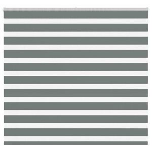 vidaXL Zebra rolgordijn 165x100 cm stofbreedte 160,9 cm donkergrijs