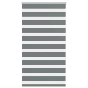 vidaXL Zebra rolgordijn 70x150 cm stofbreedte 65,9 cm donkergrijs